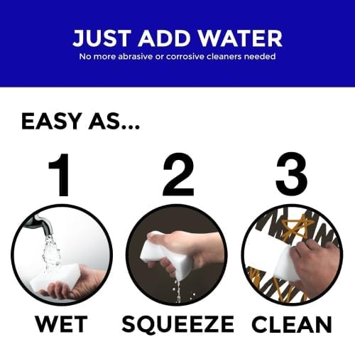 STK 20 Pack Extra Thick Magic Cleaning Pads - Eraser Sponge for All Surfaces - Kitchen-Bathroom-Furniture-Leather-Car-Steel - Just Add Water to Erase All Dirt - Melamine - Universal Cleaner