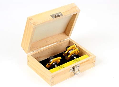 YONICO Router Bits Tongue & Groove Set 1/4-Inch Plywood Panel 2 Bit 1/4-Inch Shank 15231q