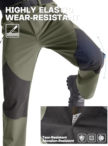 FREE SOLDIER Men's Waterproof Ski Pants Winter Thermal Pants