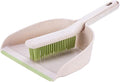 Brush and Dustpan Set, Small Portable Rubber Hand Broom with Mini Dustpan for Desk Cleaning