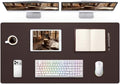 Leather Desk Mat 55" x 24", Rich Brown Large Desk Pad Protector