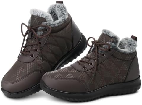 SHIBEVER Winter Snow for Boots Women: Warm Ankle Boots Non-Slip Traction
