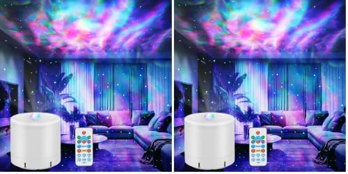 HERHOTER Galaxy Projector,Star Projector with Timer and Remote Control for Adults Bedroom Decoration, Party,Star Night Light (Pack of 2)