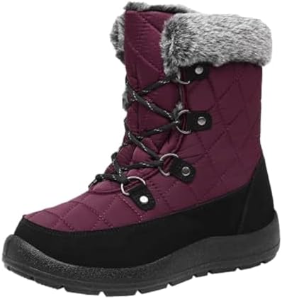 Women's Waterproof Winter Snow Boots Warm Insulation Outdoor Cold Weather Boot for Women Lightweight Fur Lined Non Slip