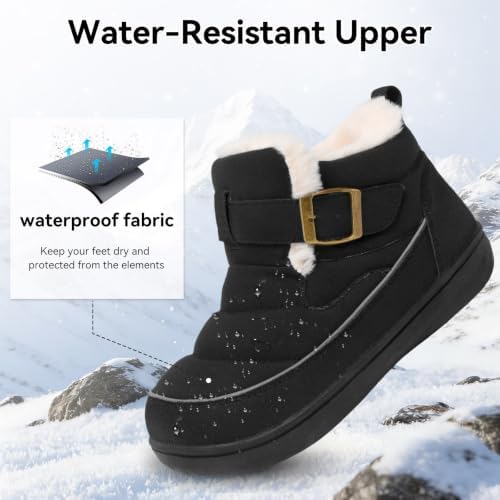 XIHALOOK Womens Snow Boots Winter Waterproof Mid-Calf Boots