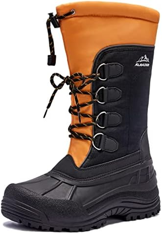 ALEADER Men's Winter Waterproof Insulated Shell Warm Inner Comfortable Outdoor Snow Boots