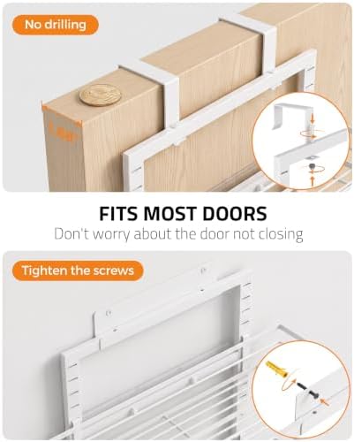 Moforoco White 9-Tier Over The Door & Wall Mount Pantry Organizer
