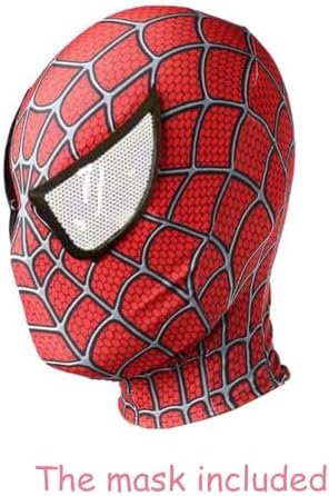 Adult Superhero Cosplay Costume Bodysuit with Mask, Stretchy Full Body Suit for Halloween Parties, Cosplay Events