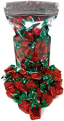 Strawberry Filled Hard Candy Bon Bons, Real Fruit Pulp, 16 Oz