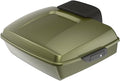 Advanblack Road Glide Tour Trunk Pack Mineral Green Metallic Chopped Tour Trunk Pack Backrest Pad for '97-'25 Harley Touring Road King Street Glide Electra Glide CVO models
