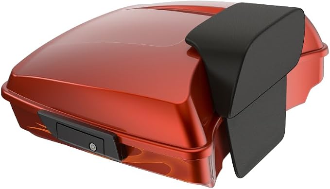 Advanblack 2025 RG Tour Trunk Pack Whiskey Firestorm Razor Tour Trunk Pack Backrest Pad for '97-'25 Harley Touring Road King Street Glide Electra Glide CVO models