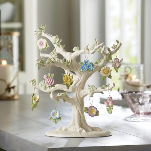 Lenox Ivory Porcelain Christmas Mini Ornament Display Tree Figurine 10"