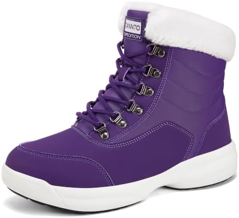 Dannto Women Winter Snow Boots Warm Shoes Fur Lined Ankle Booties
