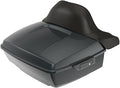 Advanblack 2025 RG Tour Trunk Pack Iron Horse Metallic King Tour Trunk Pack Luggage +Wrap-Around Backrest Pad for '97-'25 Harley Touring Road King Street Glide Electra Glide CVO models