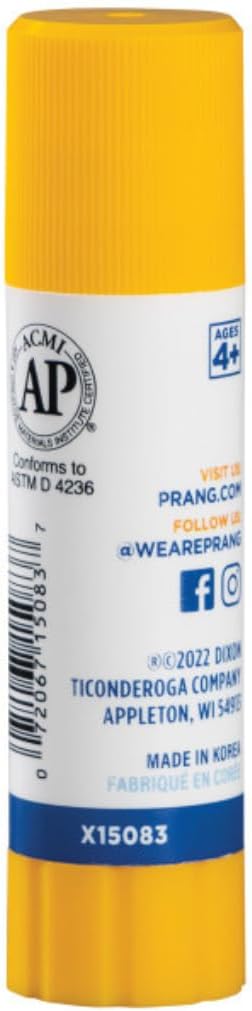 Prang Washable Glue Stick, Clear, 0.28 oz., 12 Count
