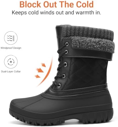 DREAM PAIRS Women's Winter Snow Boots - Classic Duck Boots