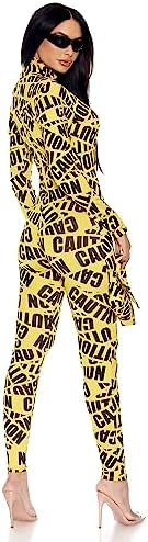 Forplay Women's Caution Sexy Caution Tape Costume, Yellow