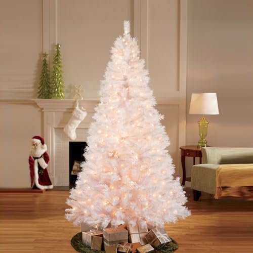 4ft White Prelit Artificial Christmas Tree,Arbol de Navidad Fake Xmas Tree