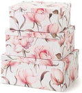 Soul & Lane - Peonies Paradise Decorative Storage Boxes with Lids, Set of 3