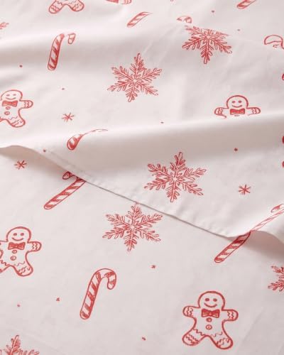 Christmas Sheet Set, Holiday Sweets, Holiday Xmas Bedding Set - King Size