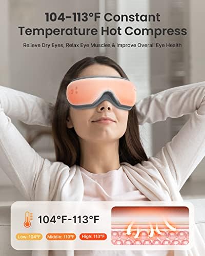 RENPHO Eyeris Smart Eye Massager with App Control, Eye Mask with Heat