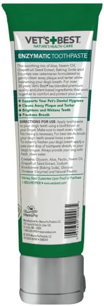 Vet's Best Enzymatic Dog Toothpaste Dental Gel, 12 Pack, 3.5 oz Tubes | Enzymatic Dental Gel, Helps Remove Plaque & Tartar, Freshens Breath, Vet Formulated, Twelve 3.5 oz Tubes