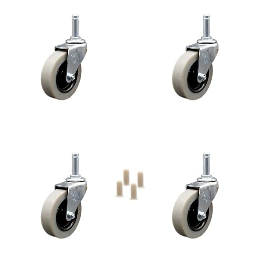Service Caster Brand – 3 Inch Mop Bucket Casters – Fits Rubbermaid Mop Bucket 7380-L1 – Replacement Sockets Included – Set of 4