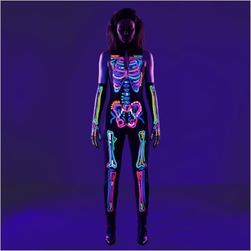 Get Trend Skeleton Halloween Costumes for Men and Women, Dress Up Outfit