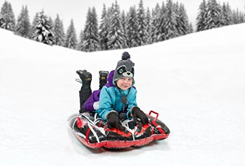 Poolmaster Snow Trax Inflatable Sled for Snow/Water, Black