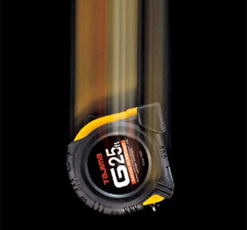 TAJIMA Tape Measure - 16 ft / 5m x 1 inch G-Series Measuring Tape with Dual Metric/Standard Scale & Acrylic Coated Blade - G-16/5MBW