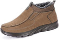 COSIDRAM Mens Shoes Winter Snow Boots Slip On Warm Cotton Padded Loafers