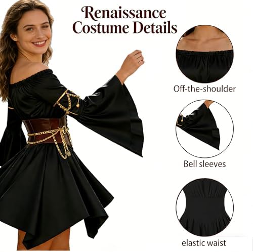 Renaissance Costume Women Pirate outfit Ren Fairy Dress Halloween Costume