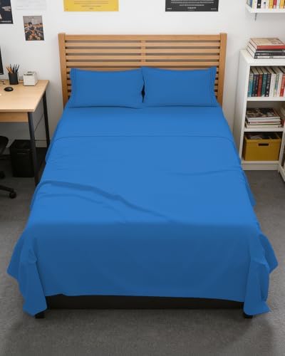 Full XL Sheets - 4 Piece Full XL Sheet Set - Cool & Breathable - Royal Blue