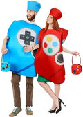 Ramede 6 Pcs Halloween Couple Costumes for Adult Game Controller