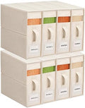 Cotton Linen Sheet Organizers and Storage, 8Pack Off-White
