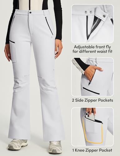 IUGA Snow Ski Pants Womens Waterproof Softshell Fleece Insulated Outdoor