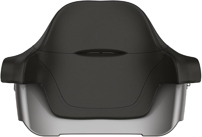 Advanblack Road Glide Tour Trunk Pack Billet Silver King Tour Trunk Pack Luggage +Wrap-Around Backrest Pad for '97-'25 Harley Touring Road King Street Glide Electra Glide CVO models