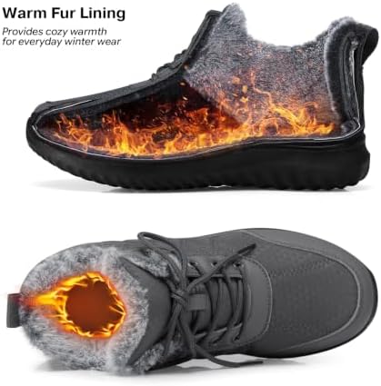 SHIBEVER Winter Snow for Boots Women: Warm Ankle Boots Non-Slip Traction