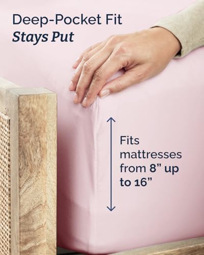 Full XL Sheets - 4 Piece Full XL Sheet Set - Soft & Cooling - Lavender Pink