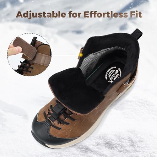 FitVille Wide Winter Boots for Men Warm Fur Lined Snow Boots