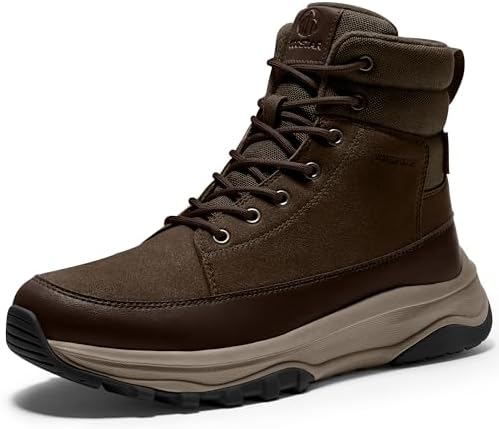 Coostar Snow Boots for Men Waterproof Outdoor Casual Winter Boot Lightweight with Arch Support