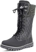 POLAR Womens Faux Fur Warm Thermal Waterproof Outdoor Walking Snow Winter Rubber Sole Calf Boots