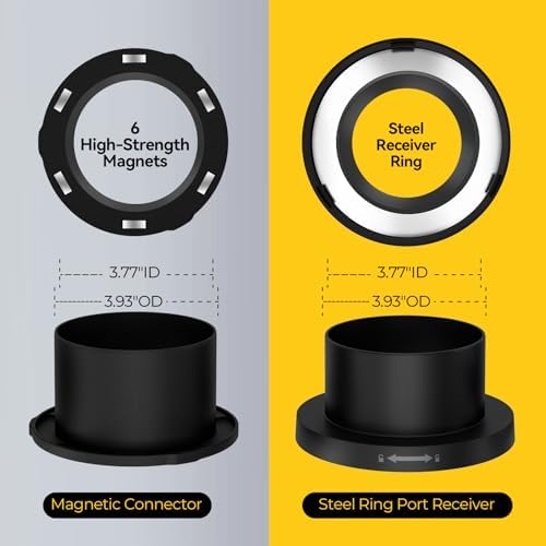 Magnetic Dust Collector Fittings for 4 inch Woodwork Shop Vacuums Dust Hose