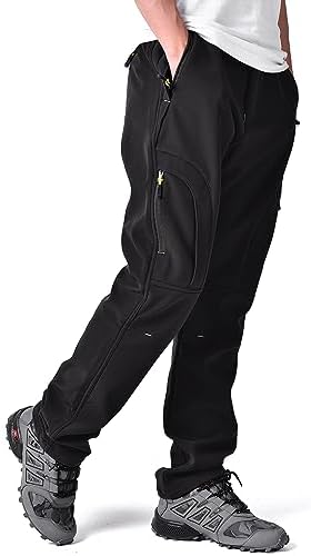Men's hiking Snow Pants Skiing Winter Insulated Fleece lined Outdoor Water Repellent camping,walking,fishing