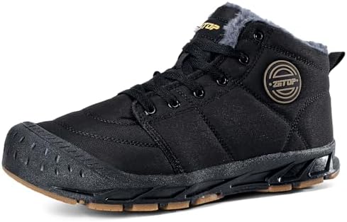 Mens Snow Boots, Mens Winter Boots, Mens Winter Trekking Snow Boots, Winter Boots for Men Waterproof Fur Lined Warm Winter Boots Men Lace up Snow Ankle Shoes Outdoor Anti-Slip Lightweight Hiking Boot