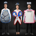 Halloween Rock Paper Scissors Costume,Trio Group Outfit with Headband