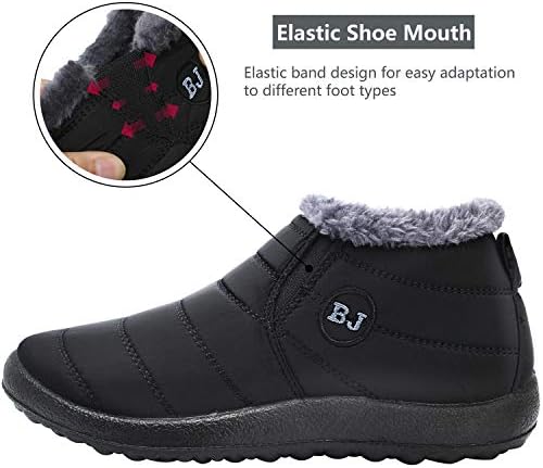 JOINFREE Winter Snow Boots for Women Men Anti-Skid House Shoes Ankle Boots Indoor Outdoor