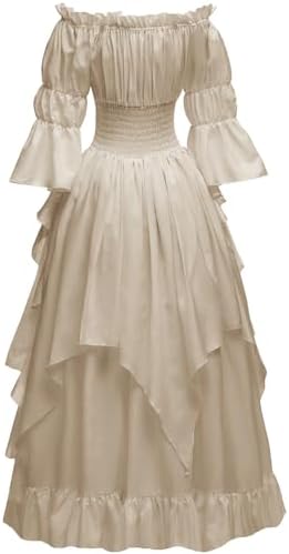Women's Gothic Witch Dress Medieval Renaissance Costume Victorian Dress