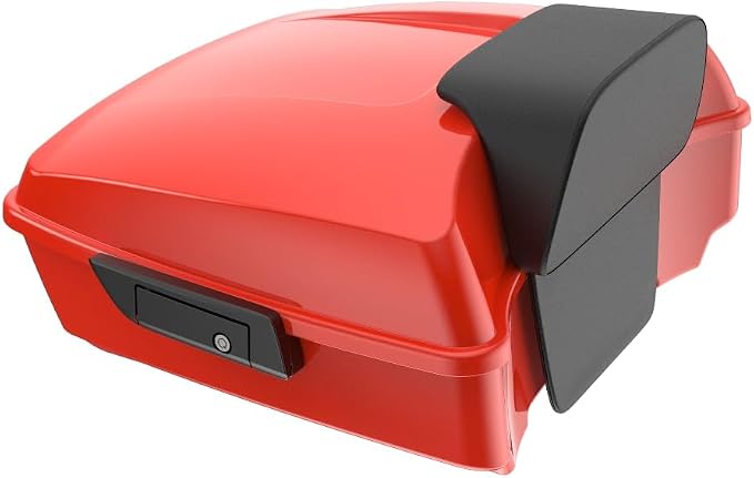 Advanblack Road Glide Tour Trunk Pack Laguna Orange Chopped Tour Trunk Pack Backrest Pad for '97-'25 Harley Touring Road King Street Glide Electra Glide CVO models