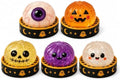 Halloween Squishies Set, Large Unique Halloween Dumpling Squeeze Toys, 5 Unique Low-Odor Designs for Party Favors, Gift Exchanges and Office Stress Relief (Classic Stlye)